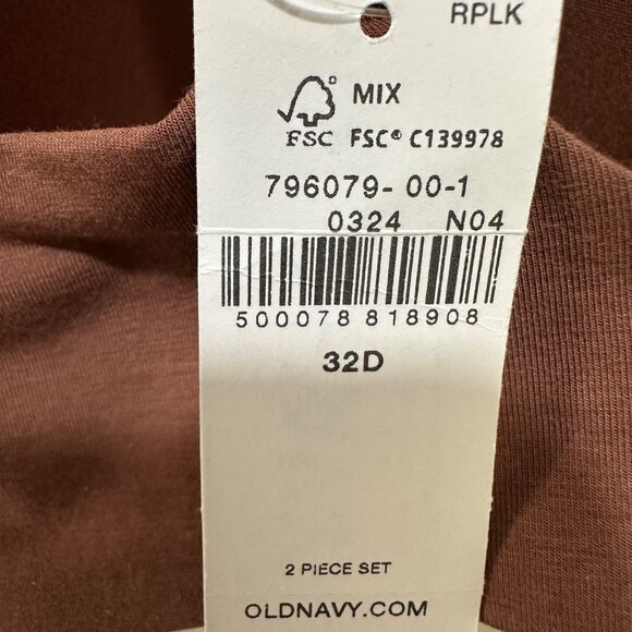 Old Navy Size 32D Cocoa Mocha‎ Brown Full-Coverage Smoothing T-Shirt Bra NWT - Picture 5 of 6